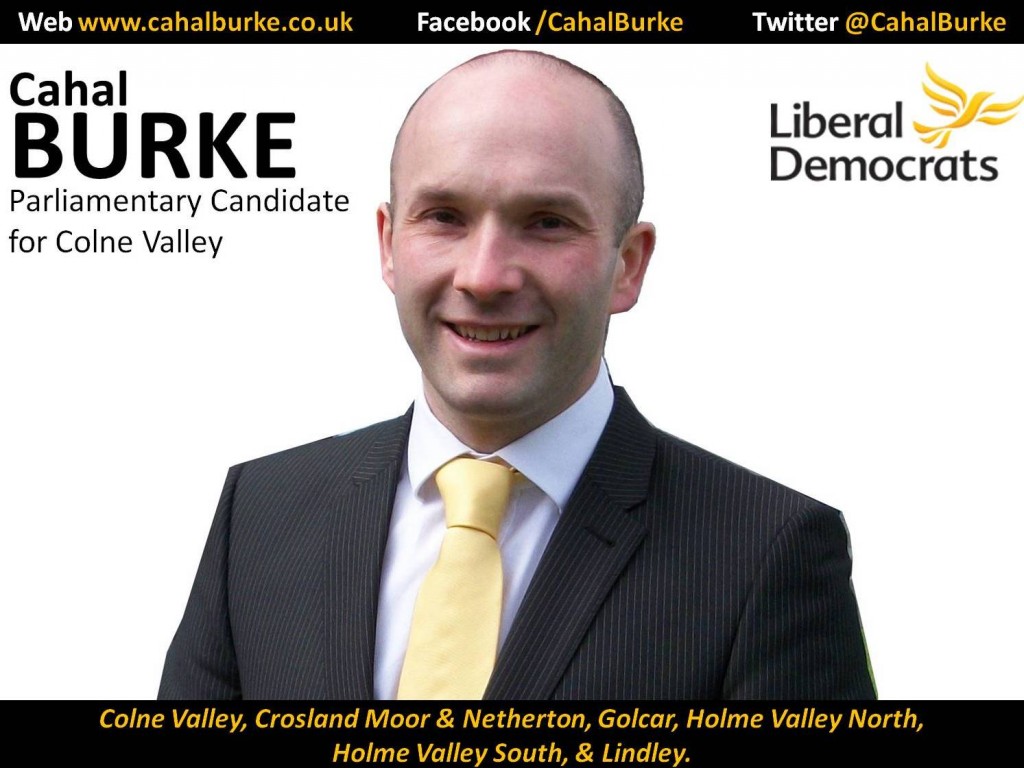 Liberal Democrats select Cahal Burke as Parliamentary candidate for Colne Valley